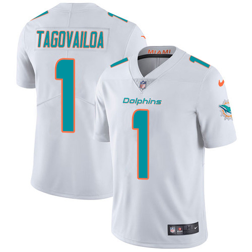 Nike Miami Dolphins #1 Tua Tagovailoa White Youth Stitched NFL Vapor Untouchable Limited Jersey